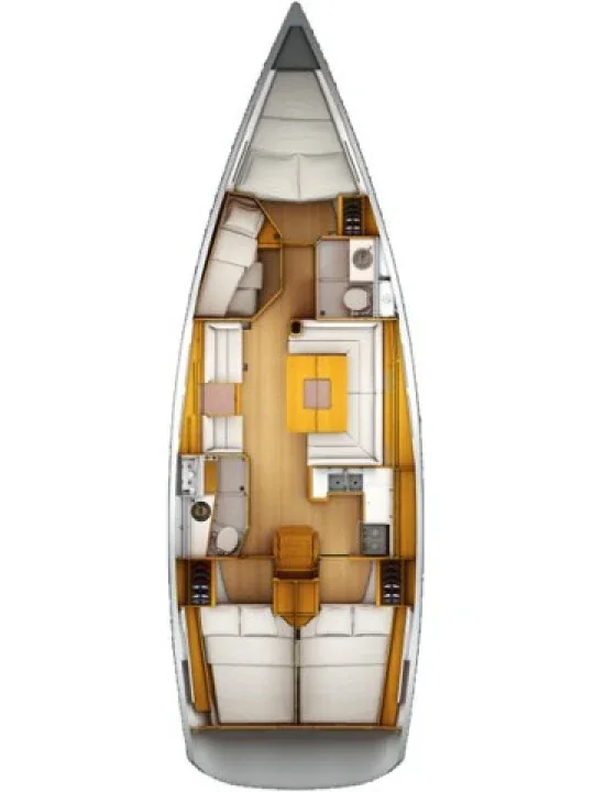Grundriss der Yacht JEANNEAU Sun Odyssey 439 - Aeriko