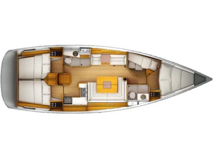 Grundriss der Yacht JEANNEAU Sun Odyssey 439 - Aeriko
