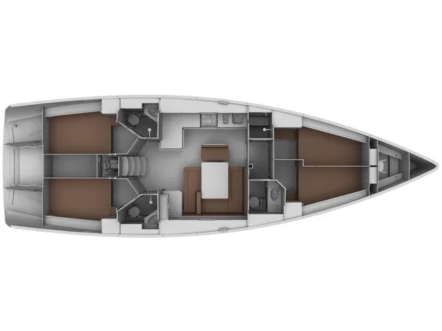 Grundriss der Yacht BAVARIA Cruiser 45 - Presto I