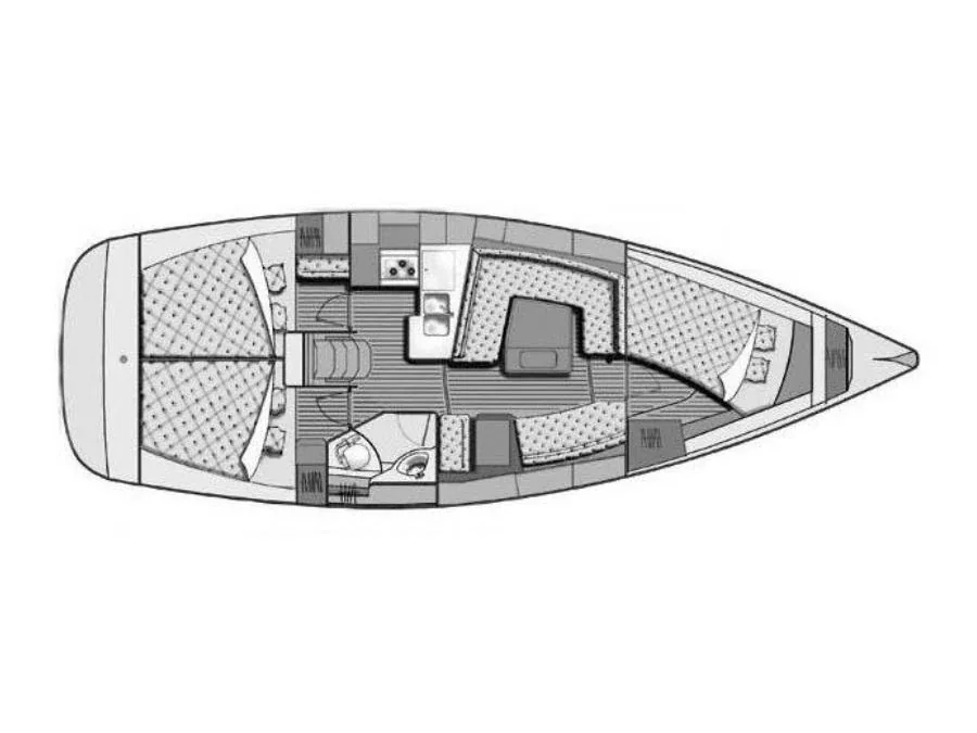 Grundriss der Yacht ELAN 394 Impression - Orca V.
