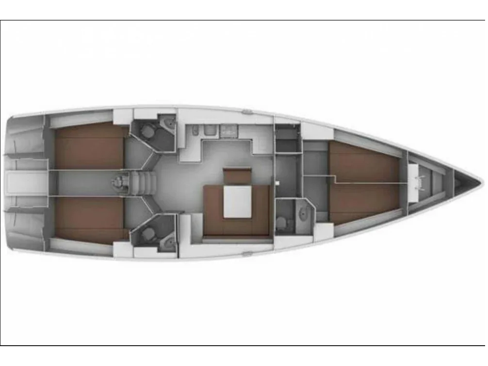 Grundriss der Yacht BAVARIA Cruiser 45 - Bimba Matta