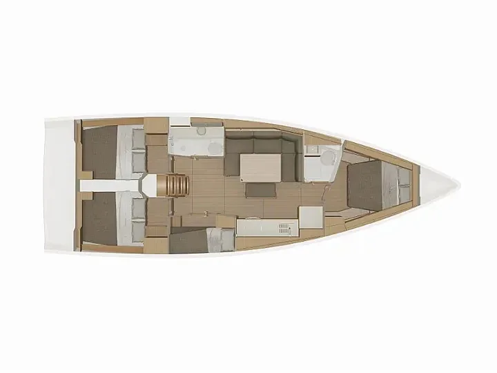 Grundriss der Yacht DUFOUR 430 Grand Large - Echo I