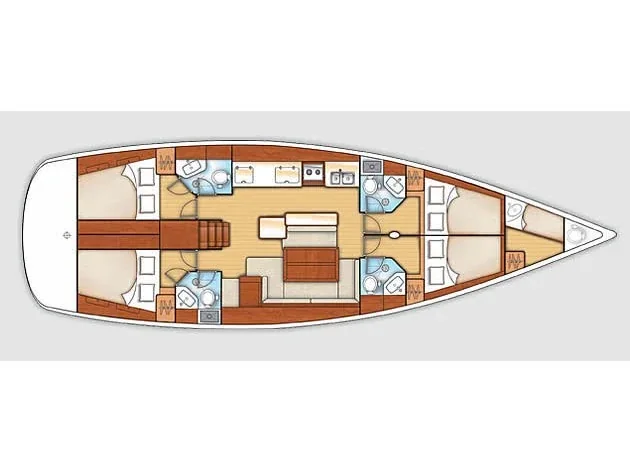 Grundriss der Yacht BENETEAU Oceanis 50 family - Evita