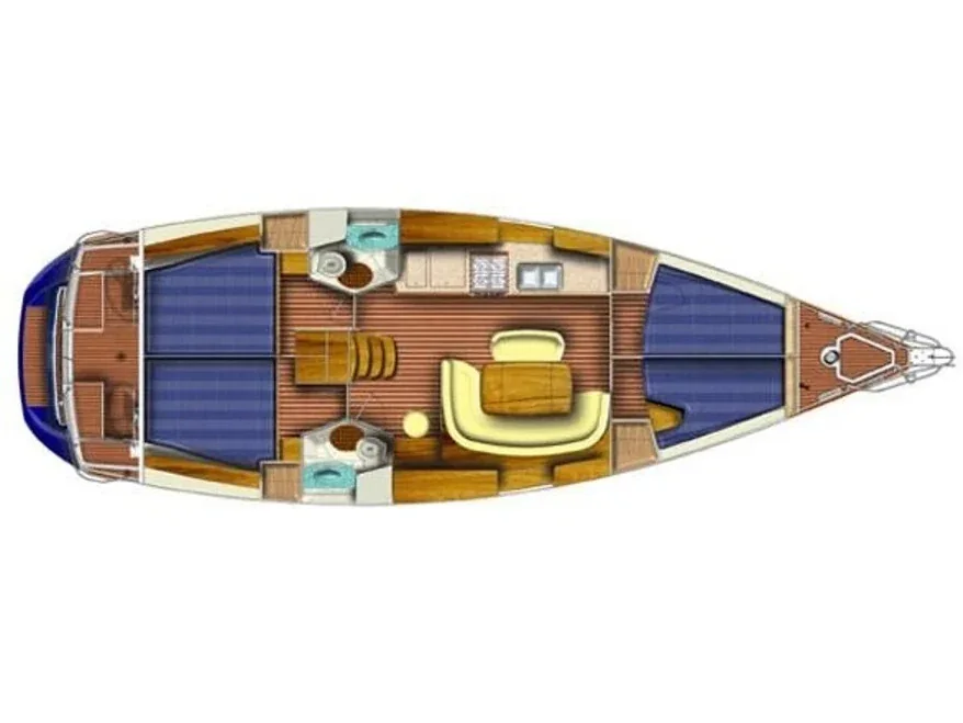 Grundriss der Yacht JEANNEAU Sun Odyssey 45 - Elpida