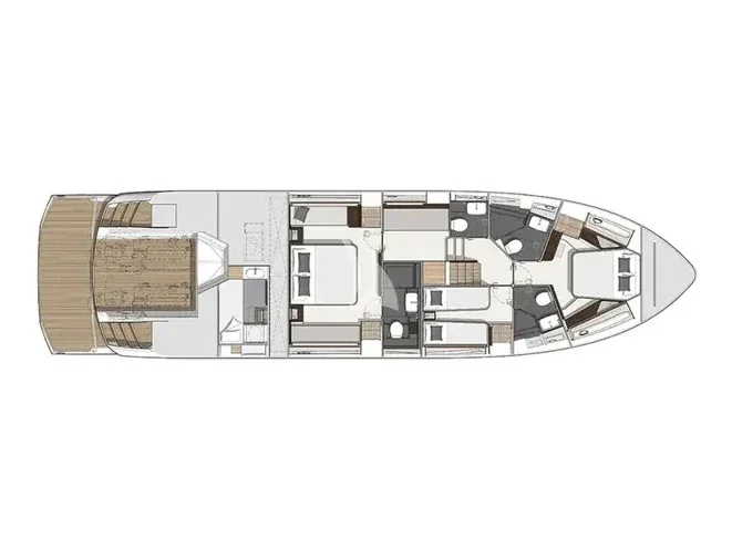 Grundriss der Yacht SUNSEEKER 65 - X2
