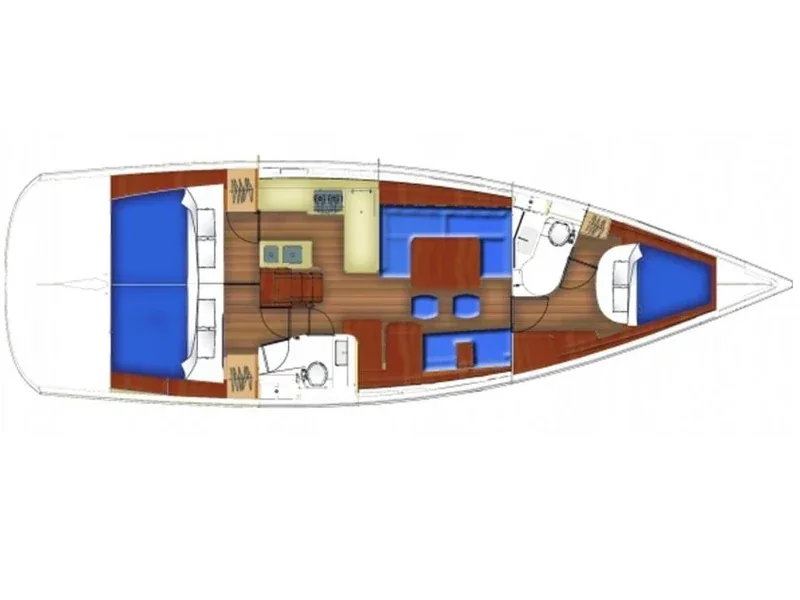 Grundriss der Yacht BENETEAU Oceanis 46 - Juliette
