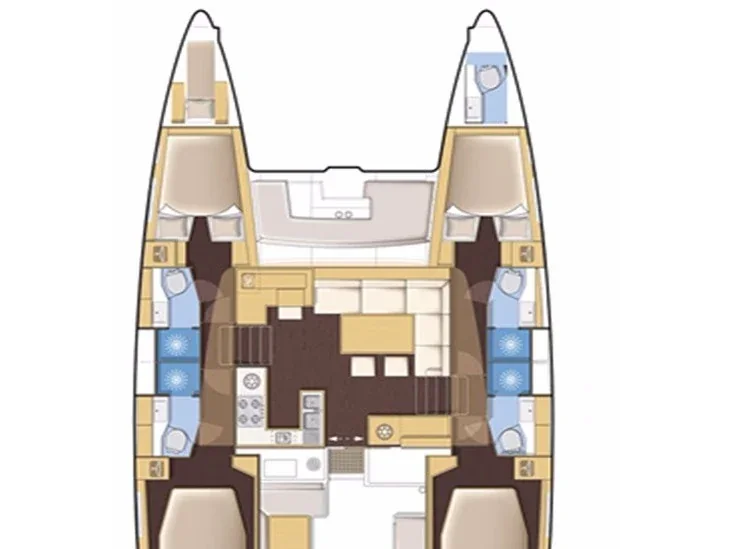 Grundriss der Yacht LAGOON 450 F - Sea Breeze