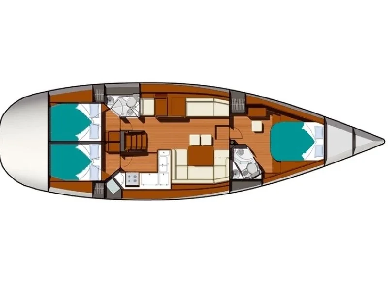 Grundriss der Yacht JEANNEAU Sun Odyssey 50 DS - Eleven