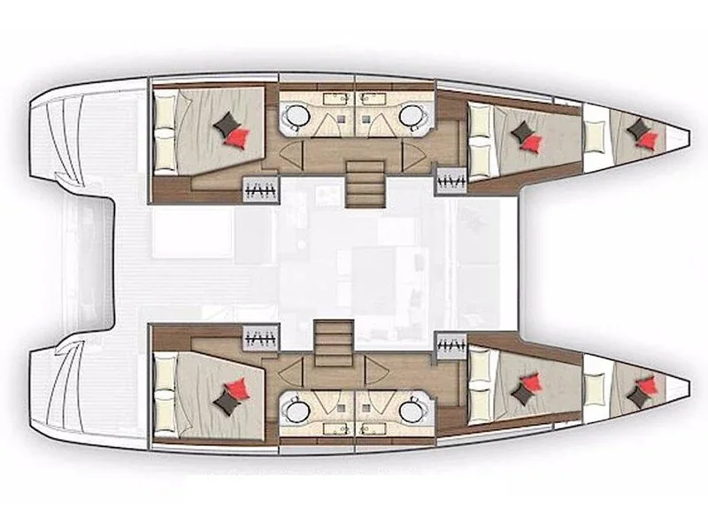 Grundriss der Yacht LAGOON 40 - Sail Castor