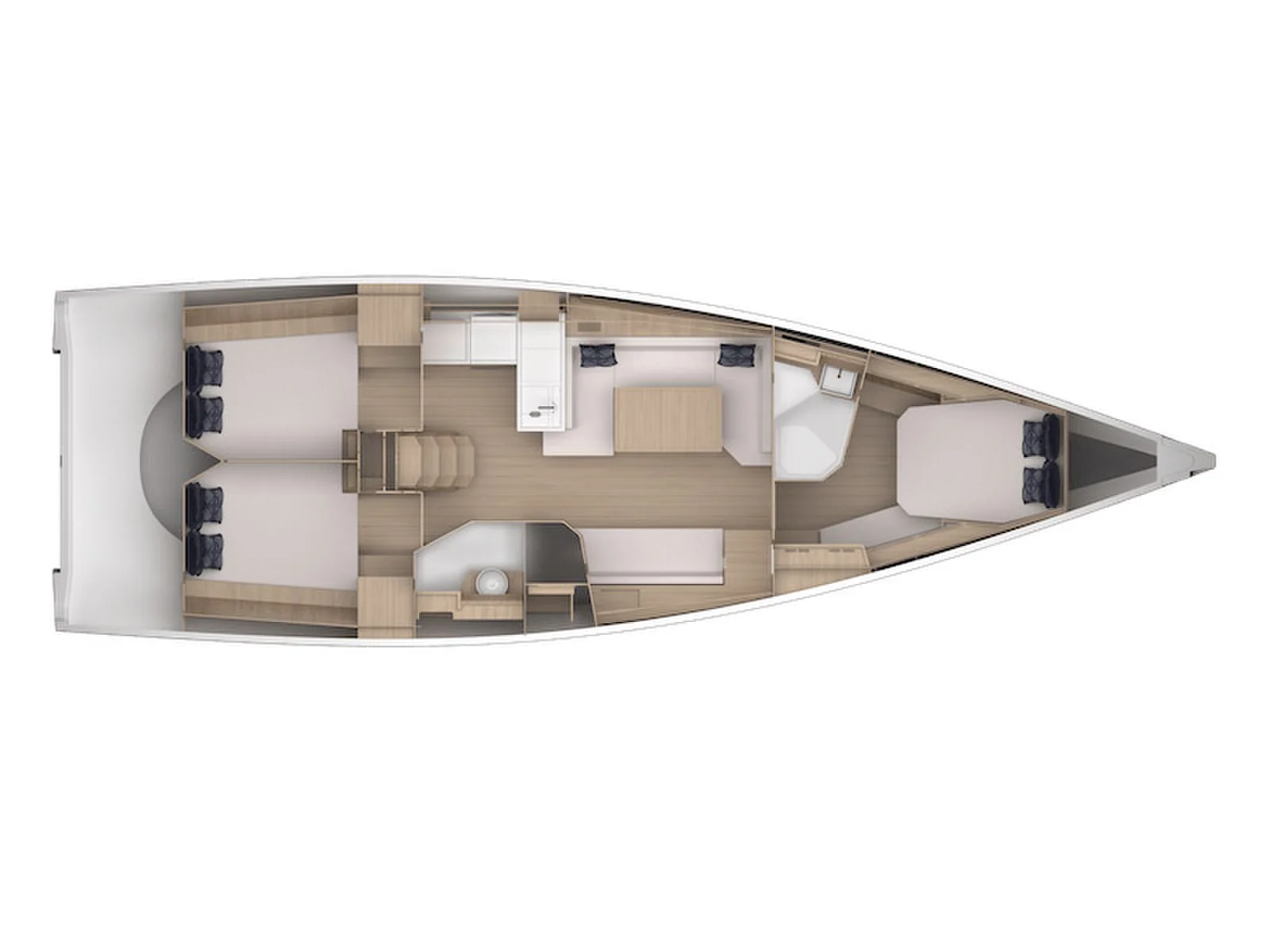 Grundriss der Yacht GRAND SOLEIL 44 Performance - Sportski Vuk 44