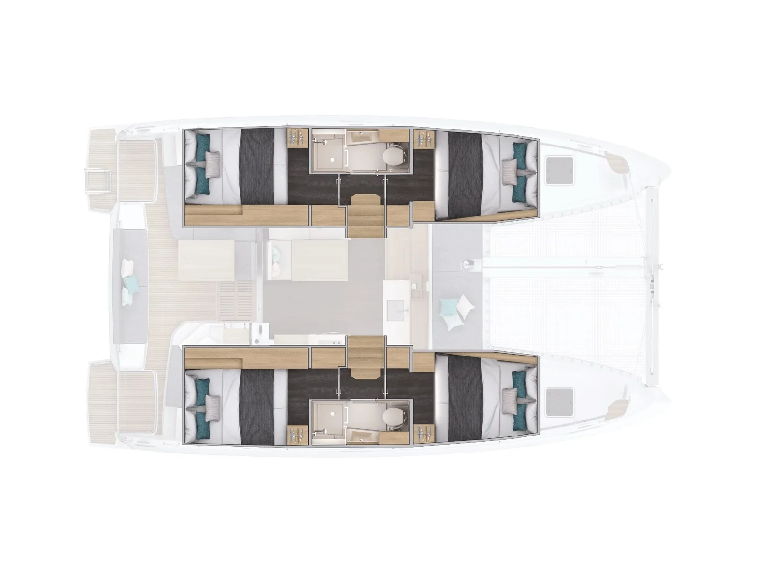 Grundriss der Yacht LAGOON 38 - Alma Breeze
