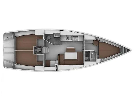 Grundriss der Yacht BAVARIA Cruiser 40 - Vlassis