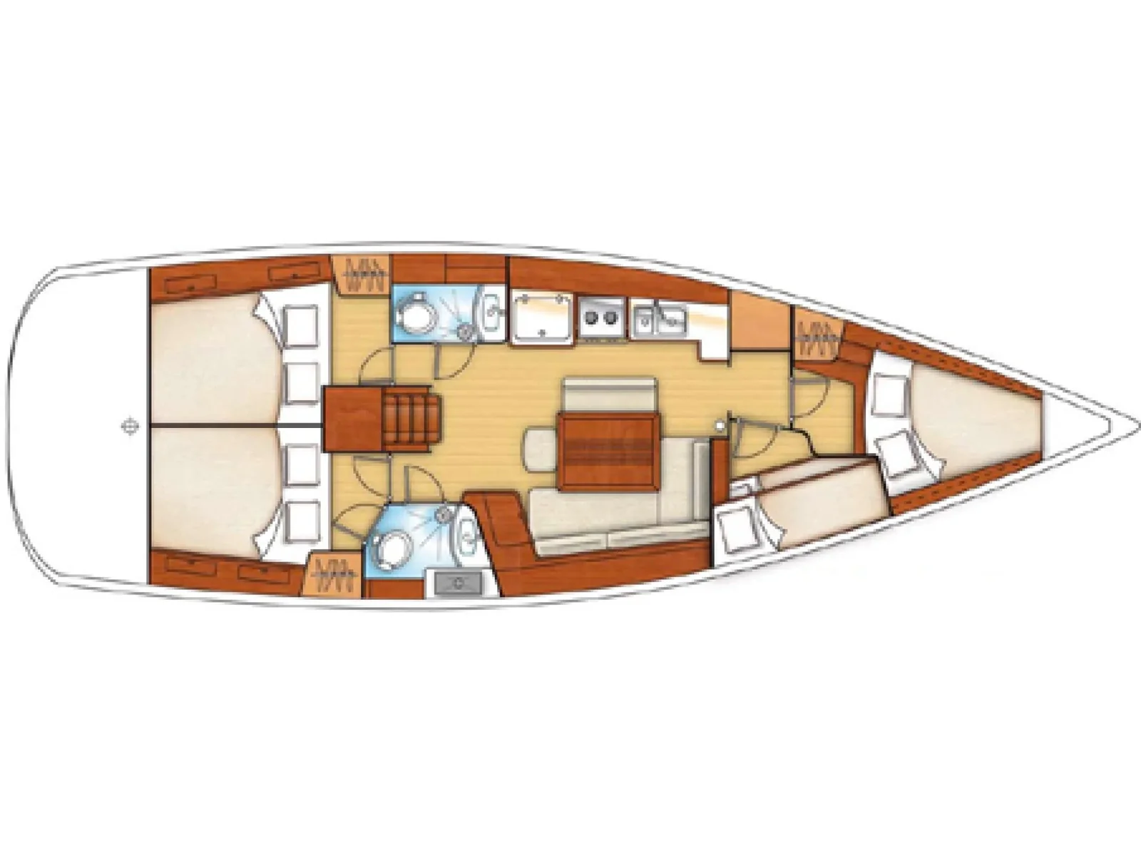 Grundriss der Yacht BENETEAU Oceanis 43 - Soyamaje