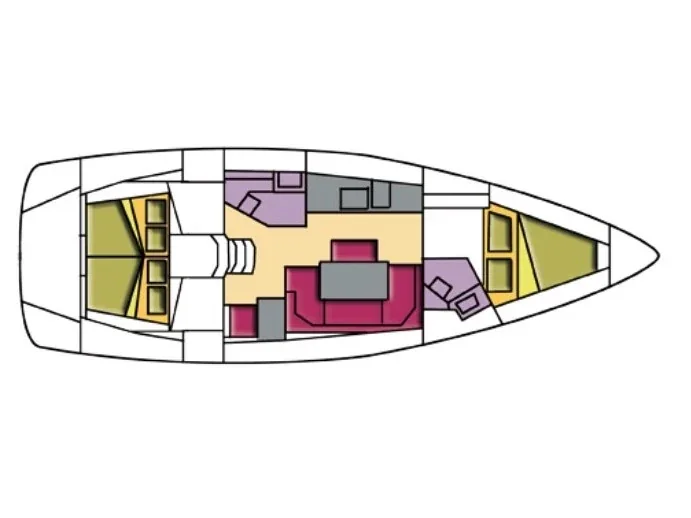 Grundriss der Yacht BAVARIA Cruiser 41 - Alioth