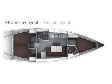 Grundriss der Yacht BAVARIA Cruiser 41 - Northberry
