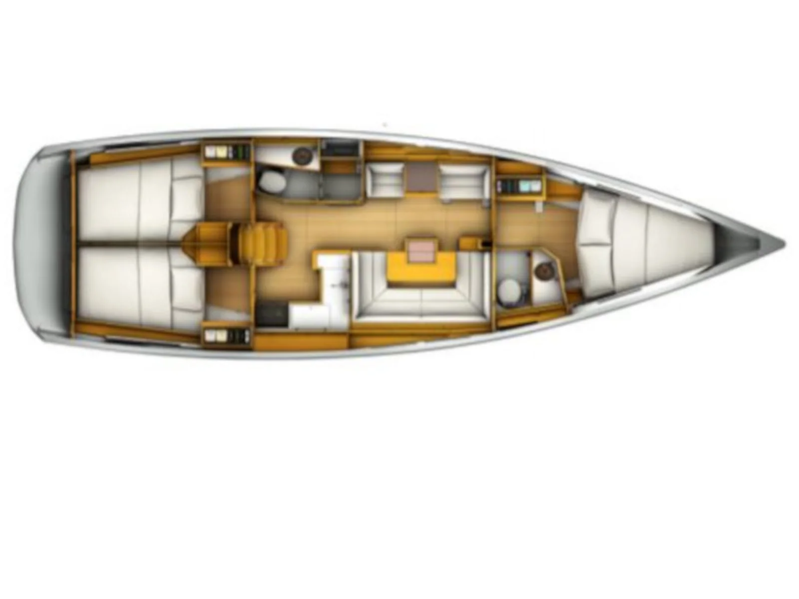 Grundriss der Yacht JEANNEAU Sun Odyssey 419 - Turrun Turrun
