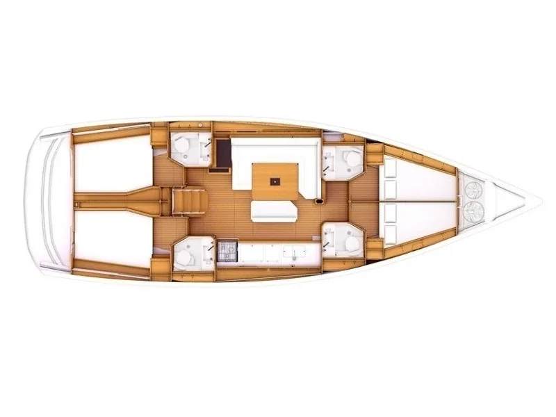 Grundriss der Yacht JEANNEAU Sun Odyssey 479 - Sky Selin