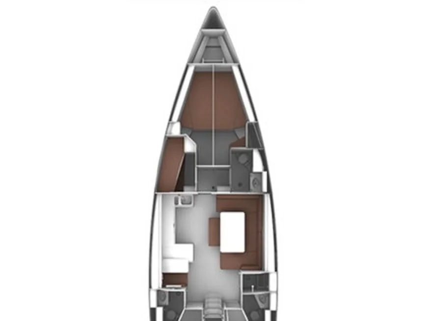 Grundriss der Yacht BAVARIA Cruiser 51 - Astra