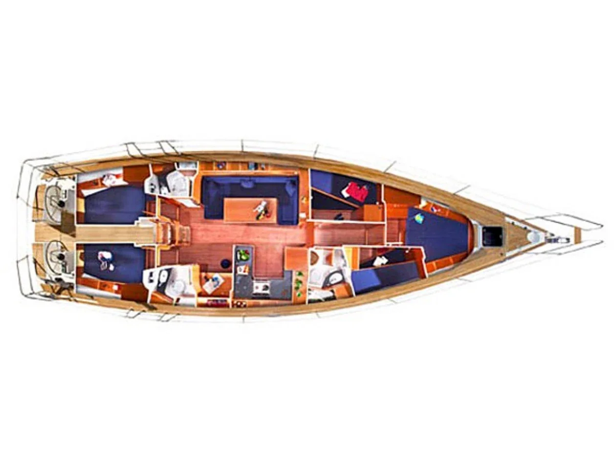 Grundriss der Yacht BAVARIA 51 Cruiser - Sea You