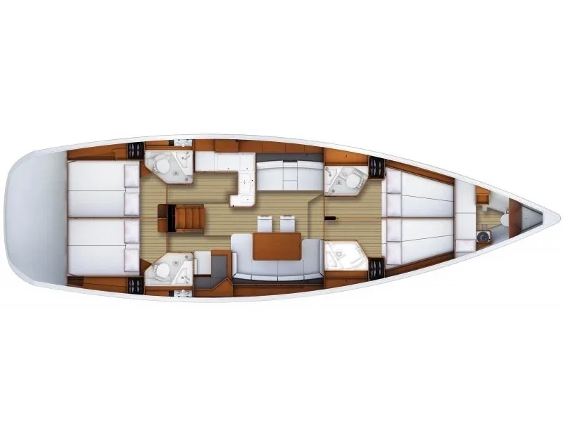 Grundriss der Yacht JEANNEAU 53 - Instant Zero