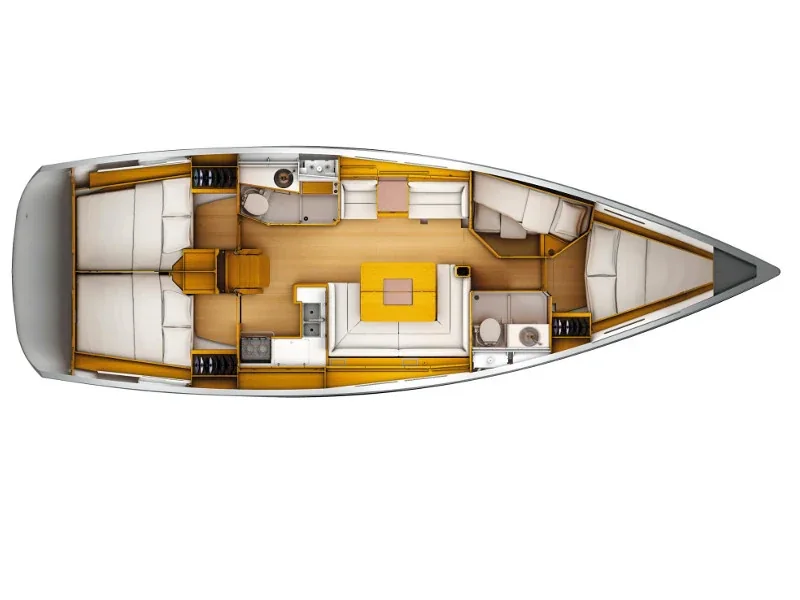 Grundriss der Yacht JEANNEAU Sun Odyssey 449 - Winx