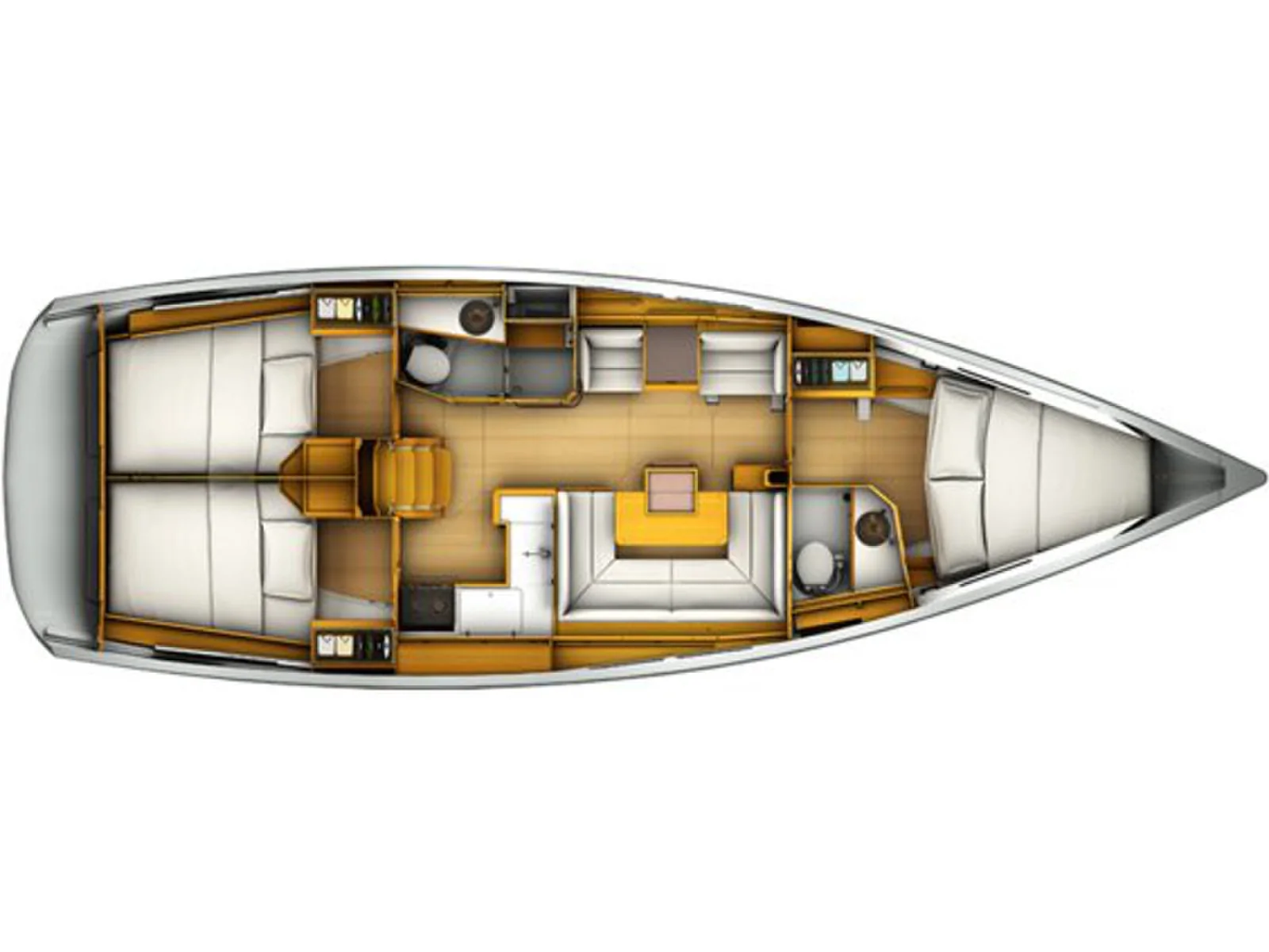 Grundriss der Yacht JEANNEAU Sun Odyssey 409 - Eternity