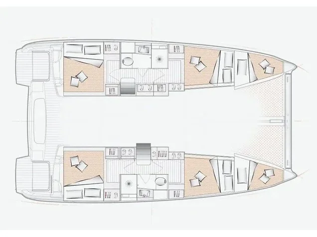 Grundriss der Yacht EXCESS-CATAMARANS 11 - Starfish