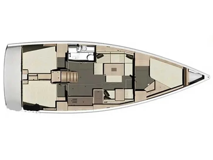 Grundriss der Yacht DUFOUR 410 Grand Large - Julia