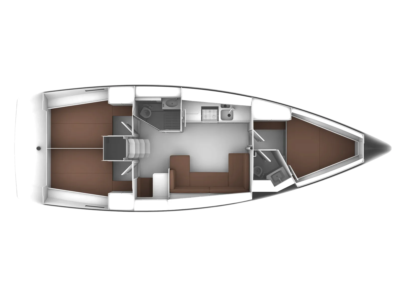Grundriss der Yacht BAVARIA Cruiser 41 - Erifyli
