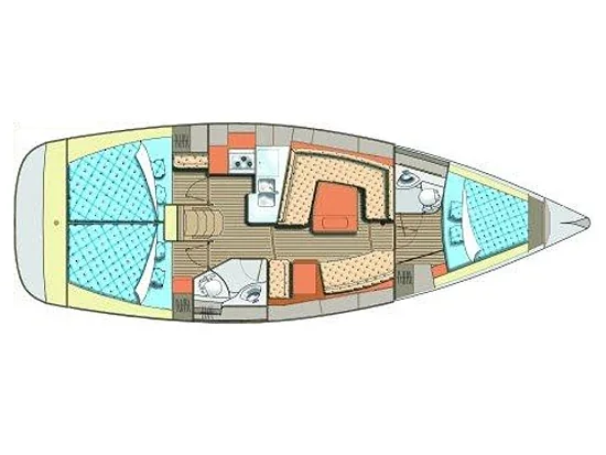 Grundriss der Yacht ELAN 384 Impression - Artemis