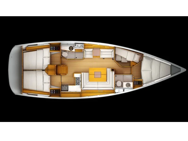 Grundriss der Yacht JEANNEAU Sun Odyssey 439 - Fregata