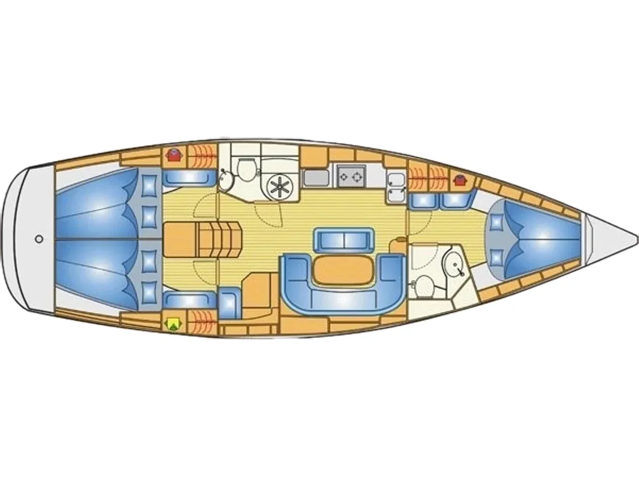Grundriss der Yacht BAVARIA Cruiser 40 - Springrose
