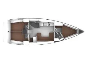 Grundriss der Yacht BAVARIA Cruiser 41 - Cecilia