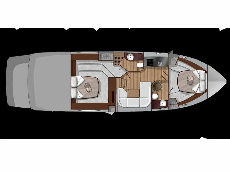 Grundriss der Yacht SESSA 48 - Piccere