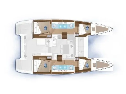 Grundriss der Yacht LAGOON 40 - Blue Eyes