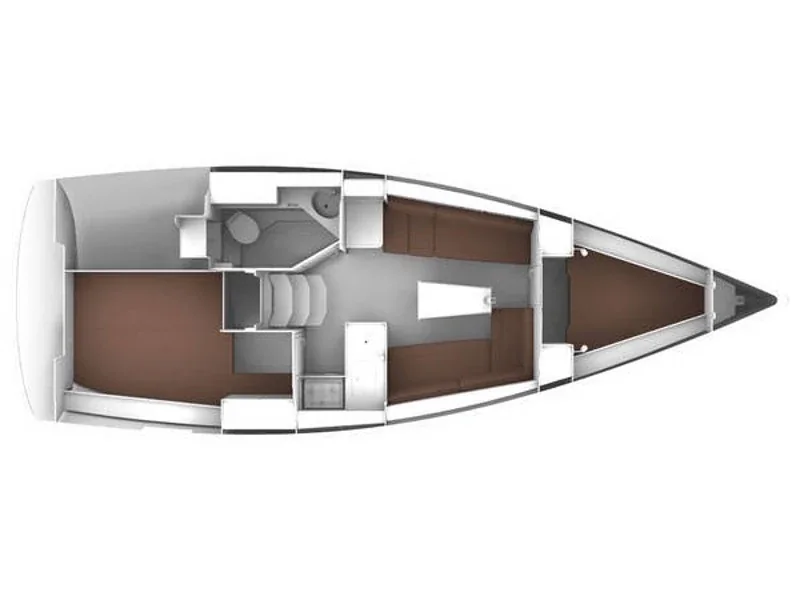 Grundriss der Yacht BAVARIA Cruiser 34 - Tika
