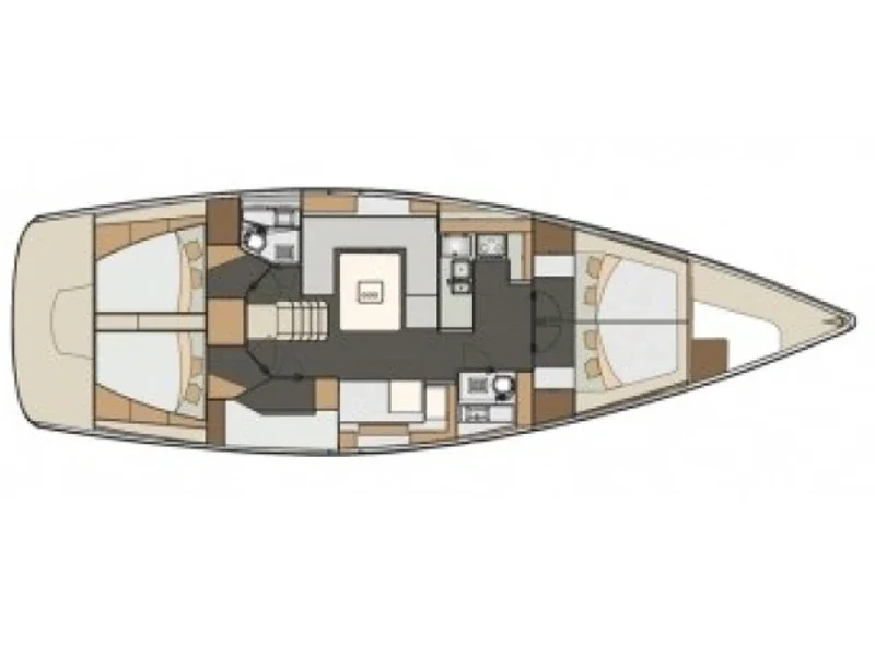 Grundriss der Yacht ELAN Impression 50 - Mojito