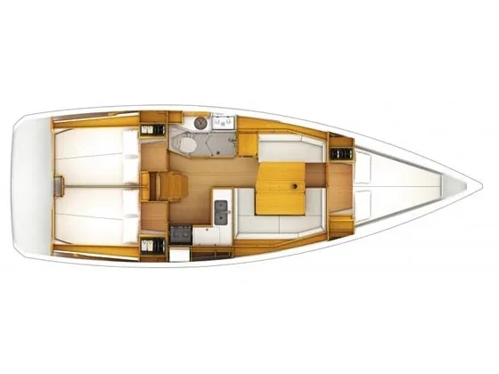 Grundriss der Yacht JEANNEAU Sun Odyssey 379 - Paloma