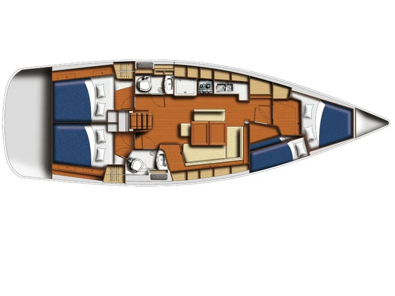 Grundriss der Yacht BENETEAU Oceanis 43 - Oasis
