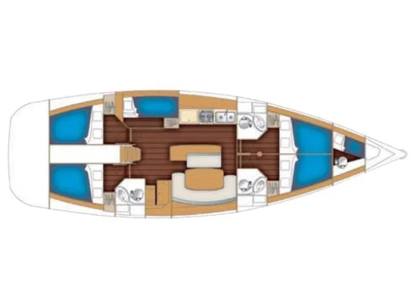 Grundriss der Yacht BENETEAU Cyclades 50.5 - Filyos