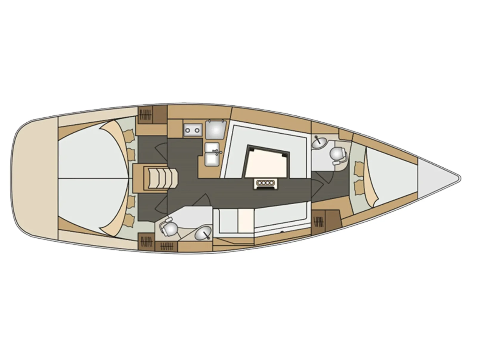 Grundriss der Yacht ELAN Impression 40 - Hope E.
