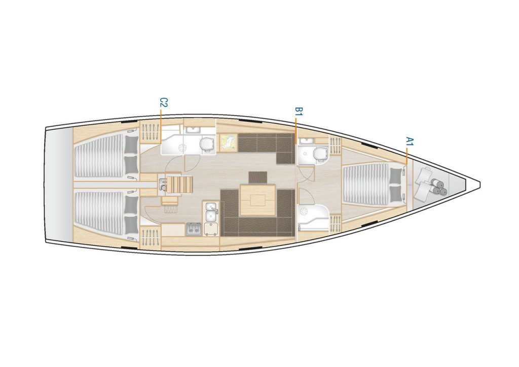 Yacht HANSE - 458 "Amarena"