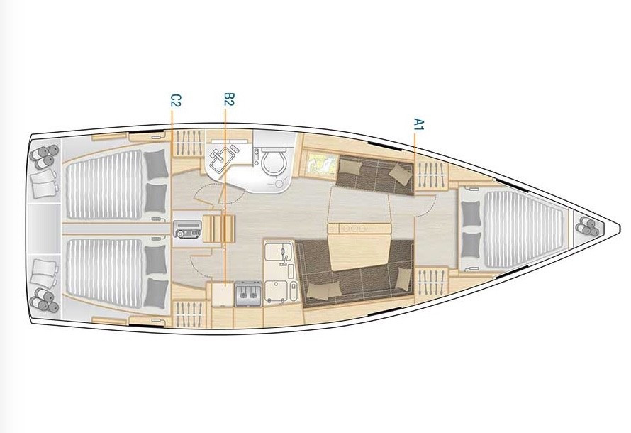 Yacht HANSE - 388 "Sunny Day"